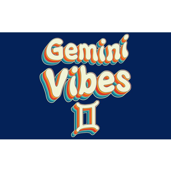 Retro Gemini Vibes Funny Gemini Zodiac Birthday Decorations Bumper Sticker