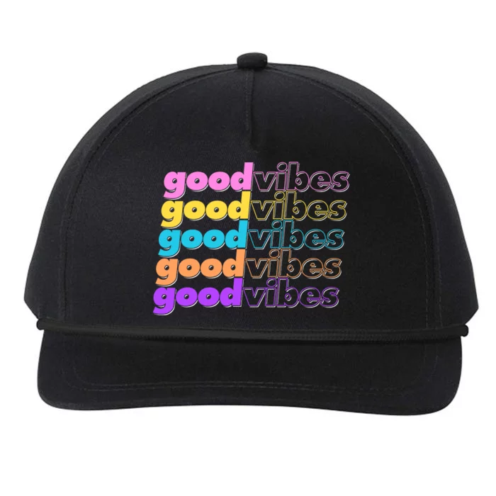 Retro Good Vibes Snapback Five-Panel Rope Hat