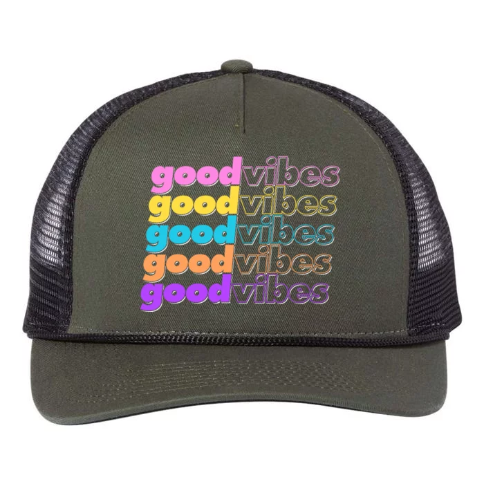 Retro Good Vibes Retro Rope Trucker Hat Cap