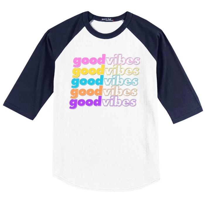 Retro Good Vibes Baseball Sleeve Shirt