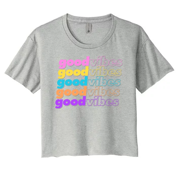 Retro Good Vibes Women's Crop Top Tee