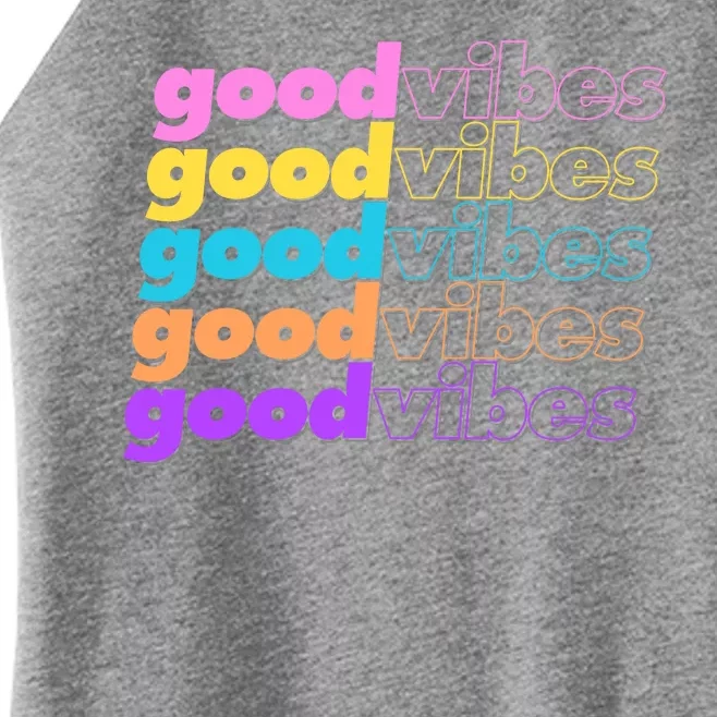 Retro Good Vibes Women’s Perfect Tri Rocker Tank