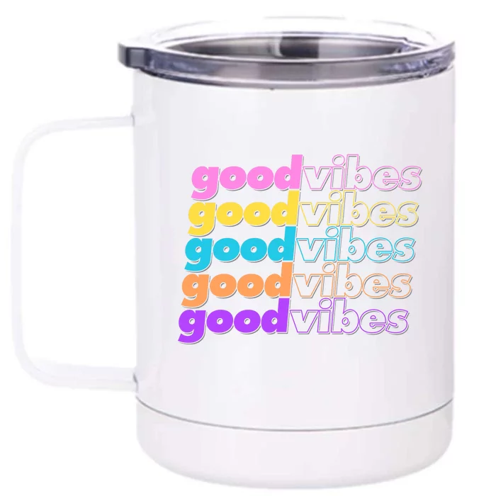 Retro Good Vibes Front & Back 12oz Stainless Steel Tumbler Cup