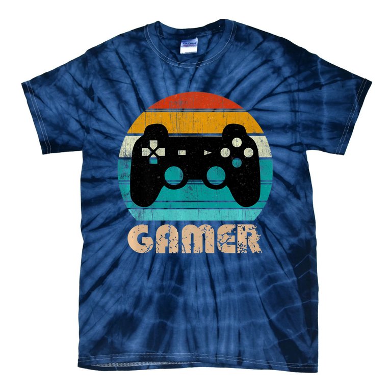 Retro Gamer Video Games Player Gaming Boys Teens Men Tie-Dye T-Shirt