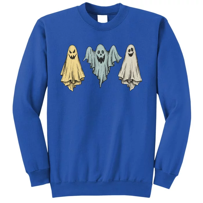 Retro Ghosts Vintage Halloween Meaningful Gift Tall Sweatshirt