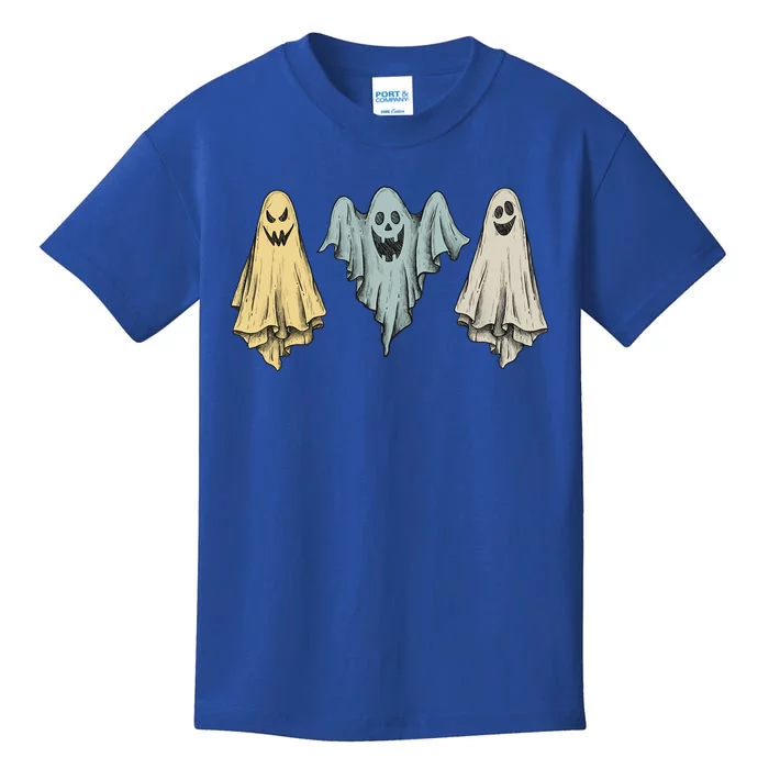 Retro Ghosts Vintage Halloween Meaningful Gift Kids T-Shirt