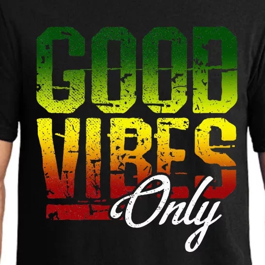 Reggae Good Vibes Only Jamaica One Love Rasta Pajama Set