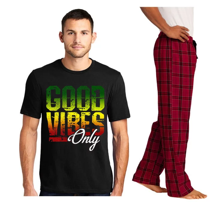 Reggae Good Vibes Only Jamaica One Love Rasta Pajama Set