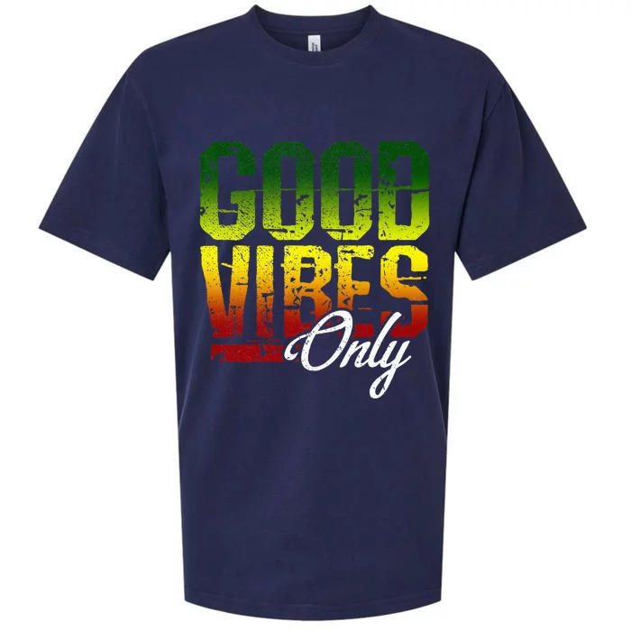 Reggae Good Vibes Only Jamaica One Love Rasta Sueded Cloud Jersey T-Shirt