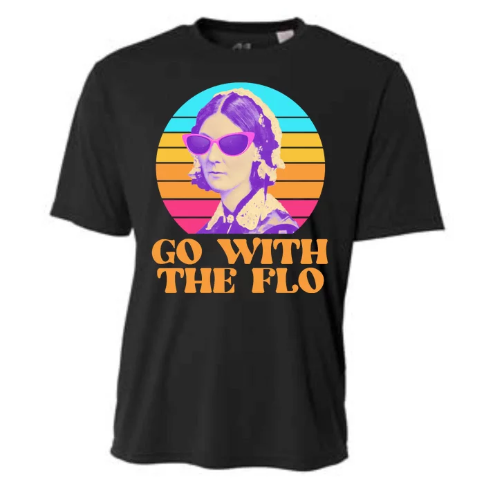 Retro Go With The Flow Nurse Practitioner Florence Nightingale Cooling Performance Crew T-Shirt