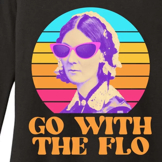 Retro Go With The Flow Nurse Practitioner Florence Nightingale Womens CVC Long Sleeve Shirt