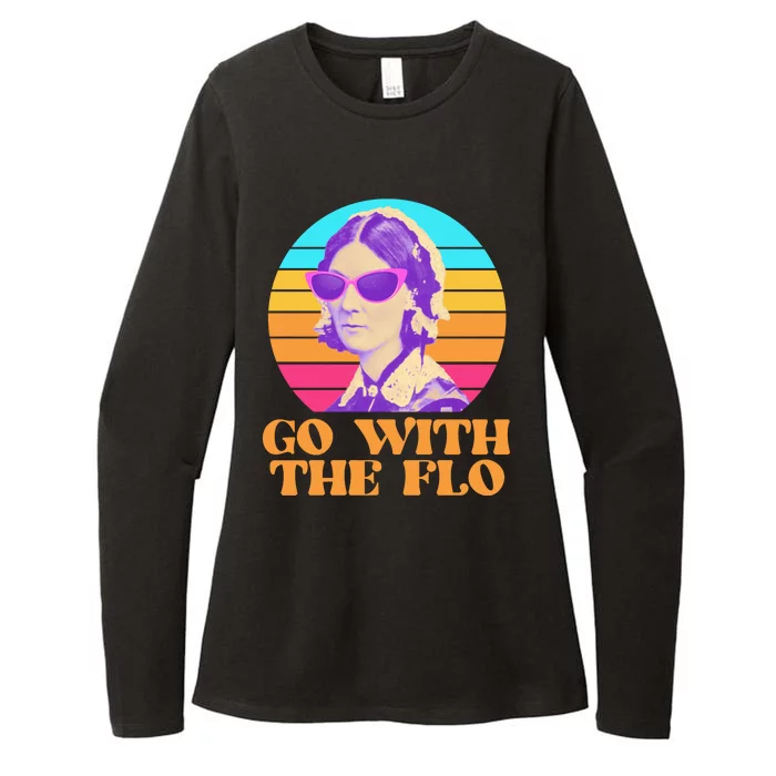 Retro Go With The Flow Nurse Practitioner Florence Nightingale Womens CVC Long Sleeve Shirt