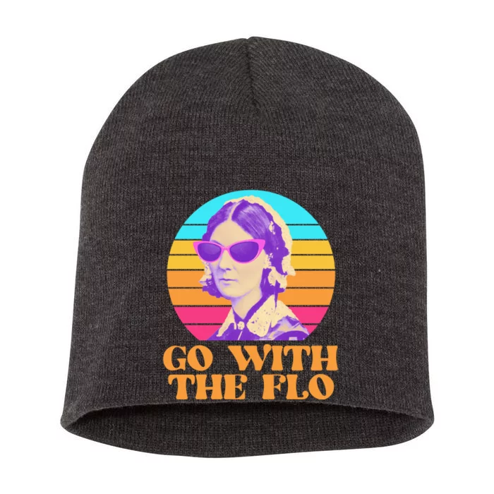 Retro Go With The Flow Nurse Practitioner Florence Nightingale Short Acrylic Beanie