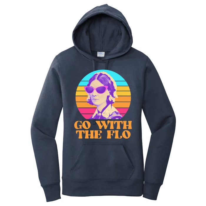 Retro Go With The Flow Nurse Practitioner Florence Nightingale Women's Pullover Hoodie