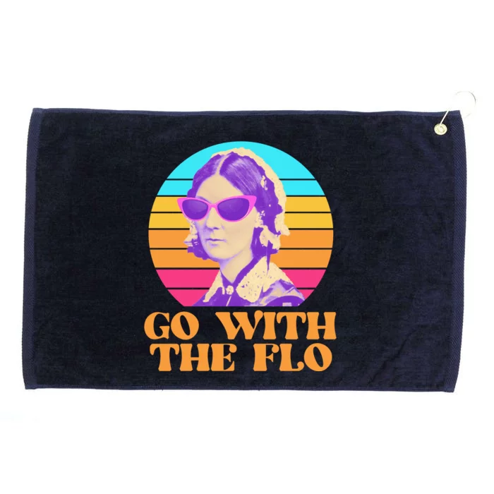 Retro Go With The Flow Nurse Practitioner Florence Nightingale Grommeted Golf Towel