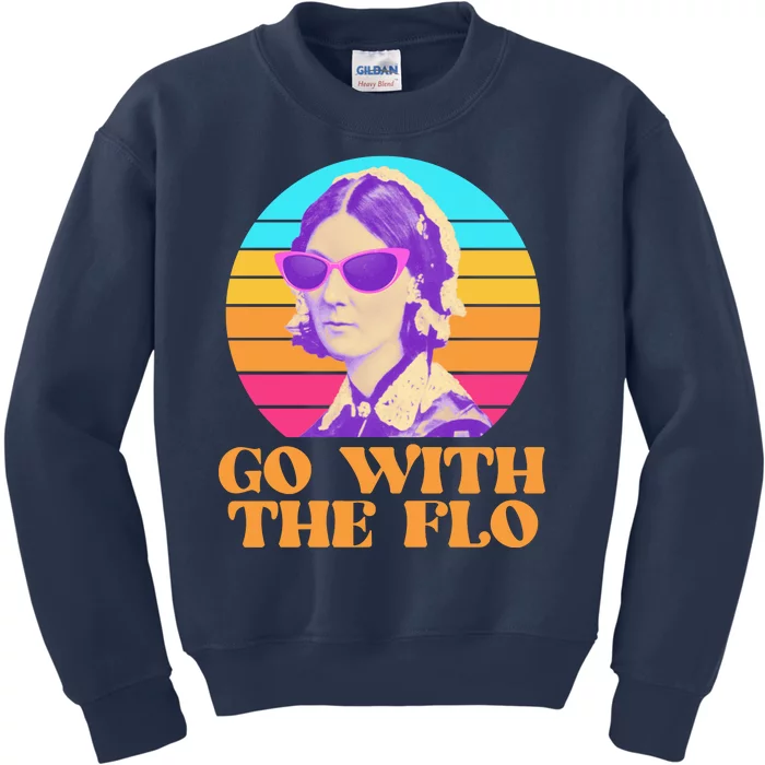 Retro Go With The Flow Nurse Practitioner Florence Nightingale Kids Sweatshirt