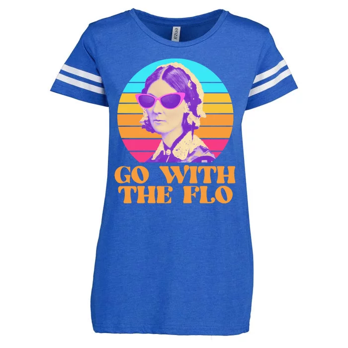 Retro Go With The Flow Nurse Practitioner Florence Nightingale Enza Ladies Jersey Football T-Shirt