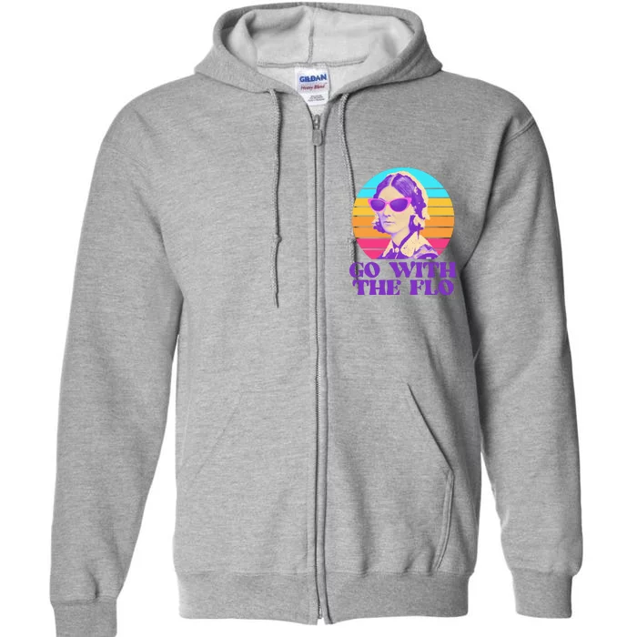 Retro Go With The Flow Nurse Practitioner Florence Nightingale Full Zip Hoodie