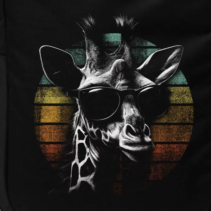 Retro Giraffe Wearing Sun Glasses Impact Tech Backpack