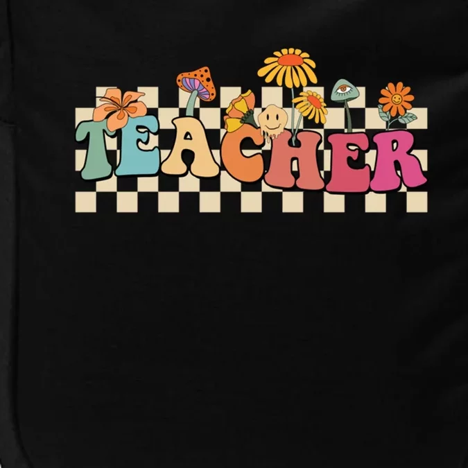 Retro Groovy Wildflower Teacher Inspirational Appreciation Cool Gift Impact Tech Backpack