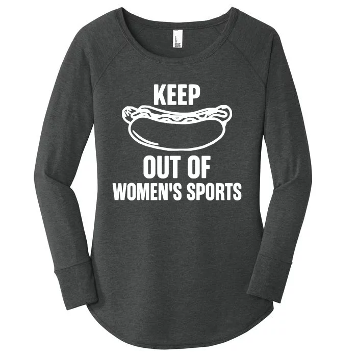 Riley Gaines Wearing Keep Hotdogs Out Of Sports Women's Perfect Tri Tunic Long Sleeve Shirt