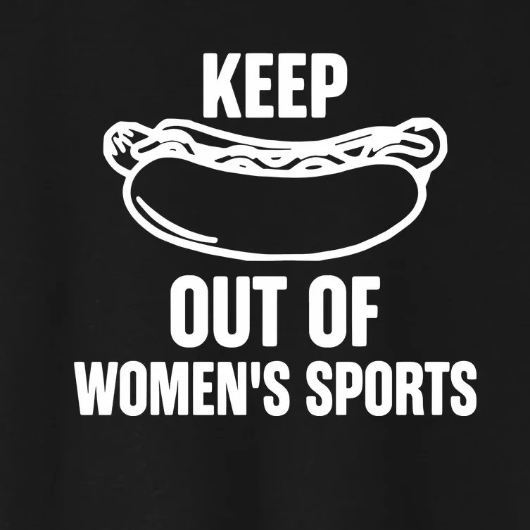 Riley Gaines Wearing Keep Hotdogs Out Of Sports Women's Crop Top Tee