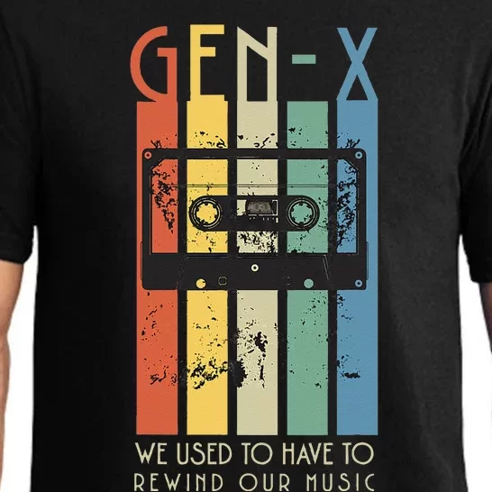 Retro GEN X Funny We Used To Have To Rewind Our Music Pajama Set