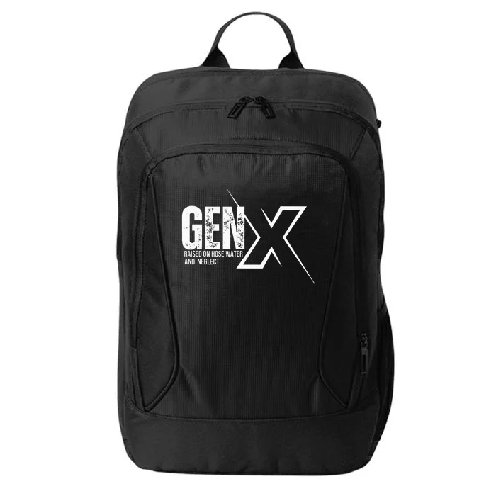 Retro Gen X Humor Gen X Raised On Hose Water And Neglect City Backpack