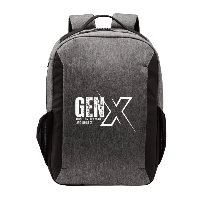 Retro Gen X Humor Gen X Raised On Hose Water And Neglect Vector Backpack