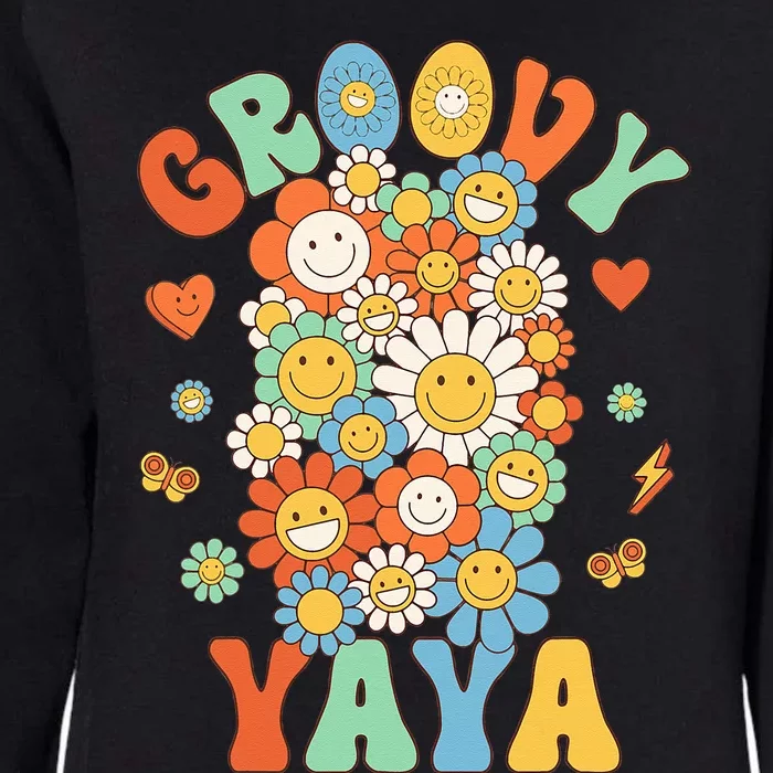 Retro Groovy Yaya Groovy Birthday Party Matching Family Womens California Wash Sweatshirt