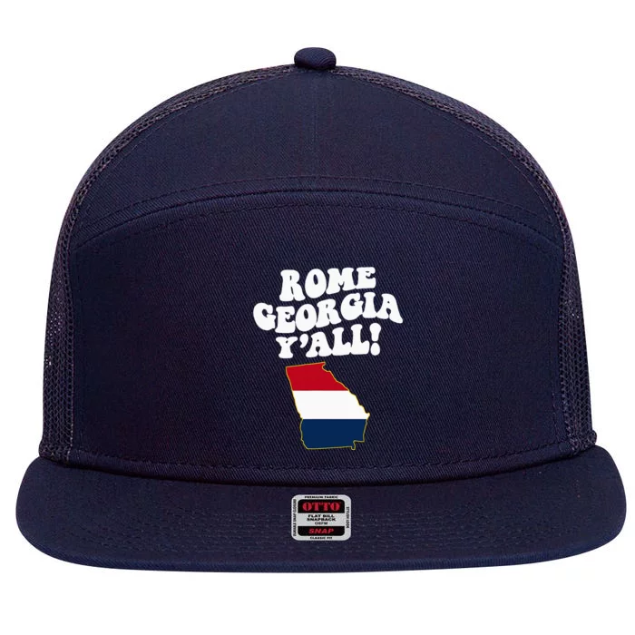 Rome Georgia YAll Ga Southern Vacation 7 Panel Mesh Trucker Snapback Hat