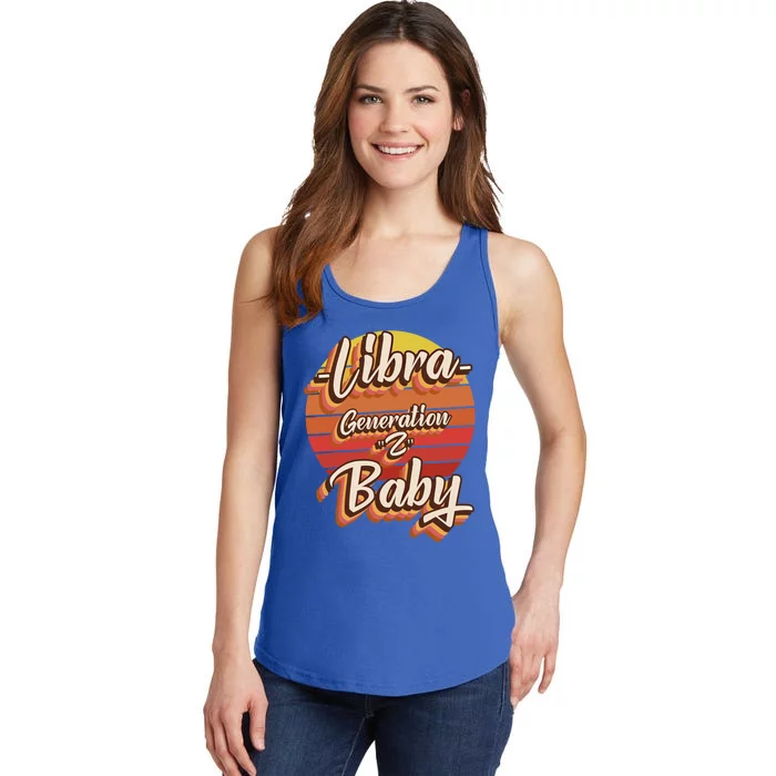 Retro Generation Z Zodiac Libra Funny Gift Ladies Essential Tank