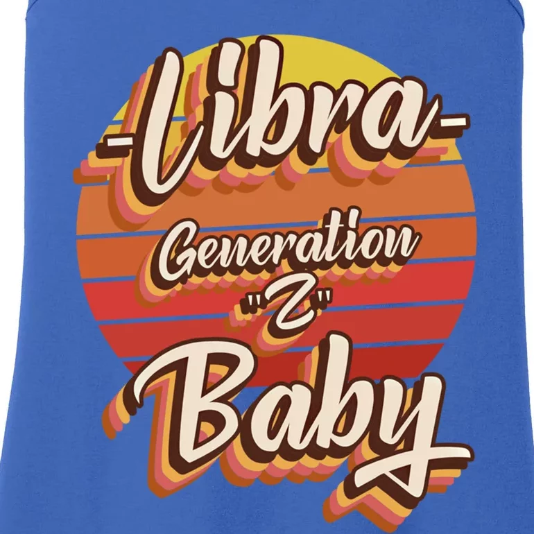 Retro Generation Z Zodiac Libra Funny Gift Ladies Essential Tank