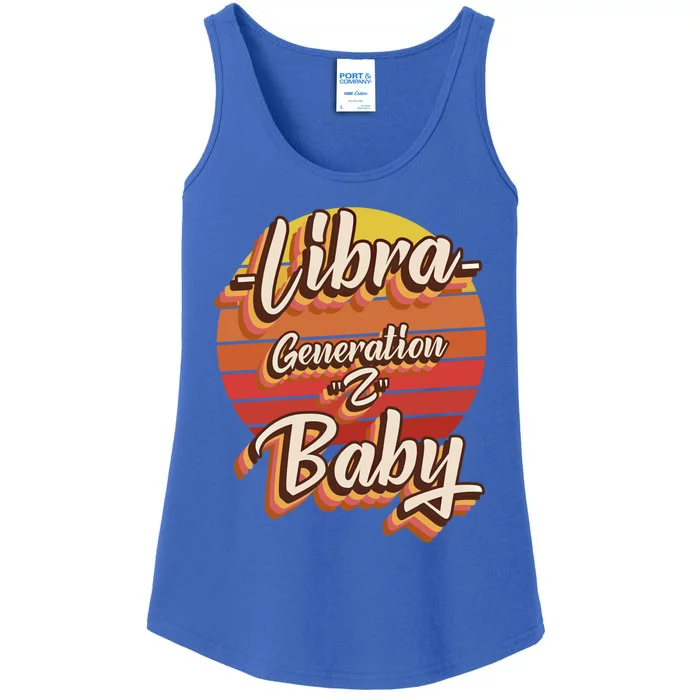 Retro Generation Z Zodiac Libra Funny Gift Ladies Essential Tank