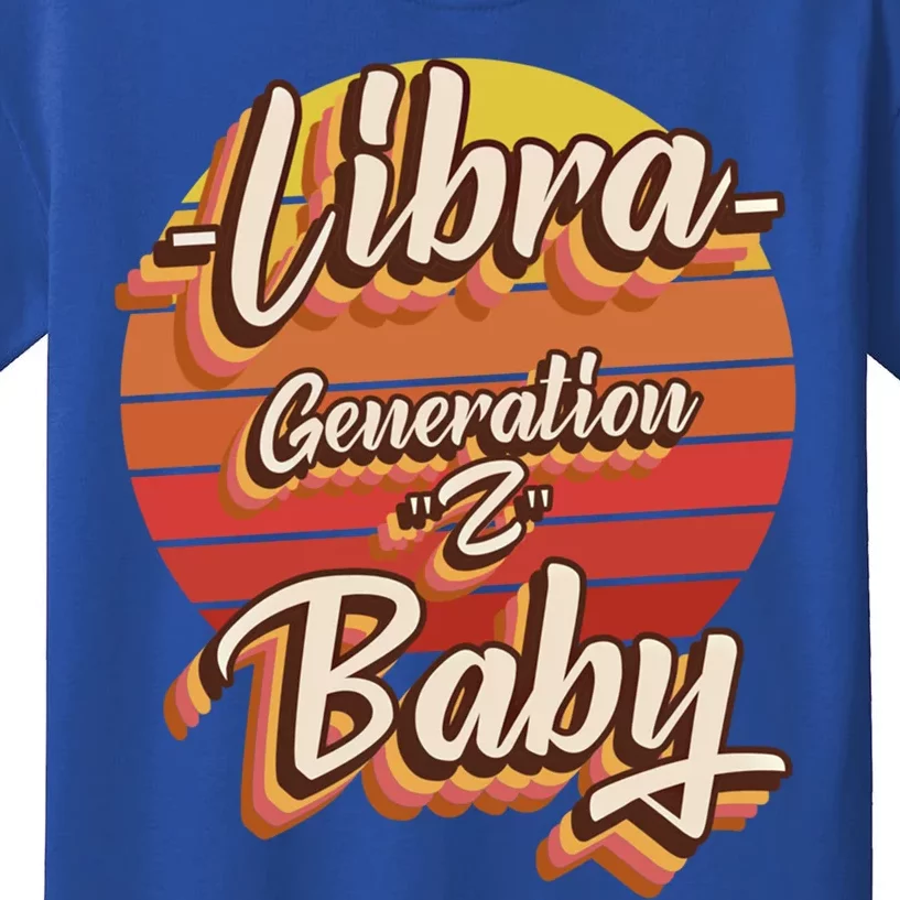 Retro Generation Z Zodiac Libra Funny Gift Kids T-Shirt