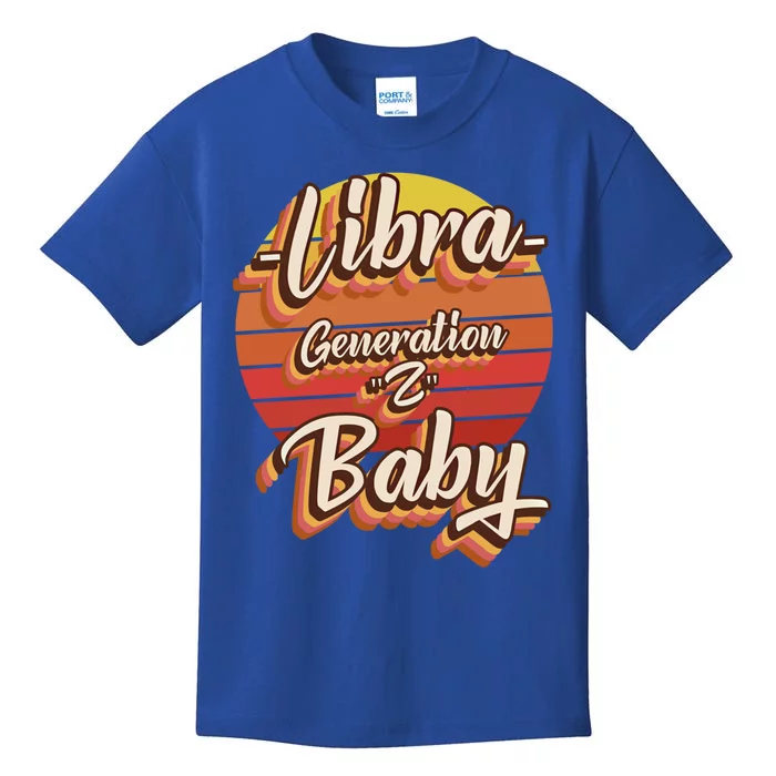 Retro Generation Z Zodiac Libra Funny Gift Kids T-Shirt