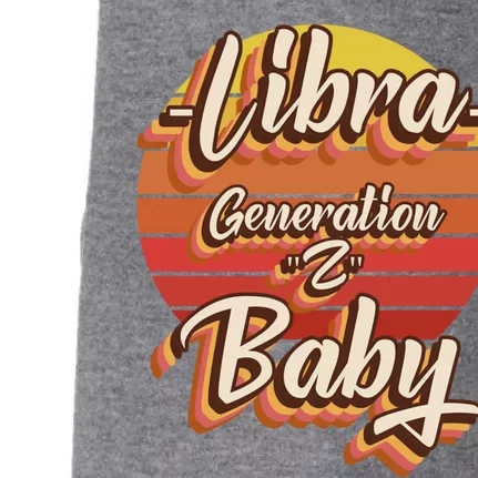 Retro Generation Z Zodiac Libra Gift Doggie 3-End Fleece Hoodie