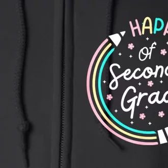 Retro Happy 100th Day 2nd Grade 100 Days Of School Teacher Full Zip Hoodie