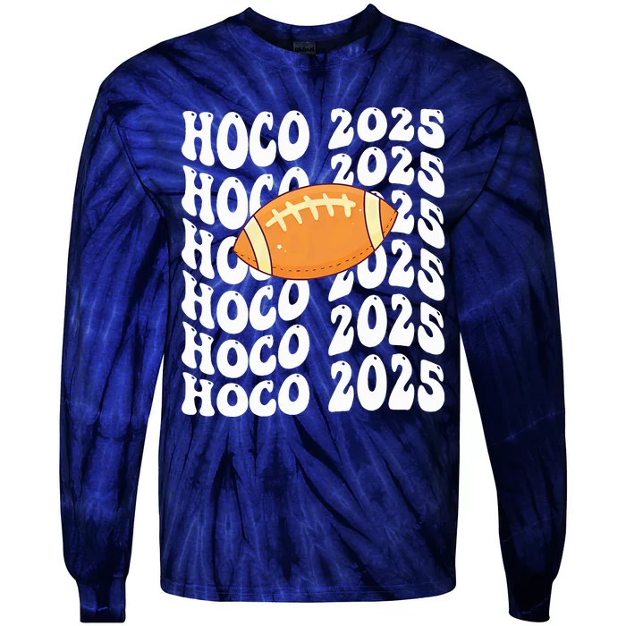 Retro Hoco 2025 Homecoming School Reunion Tie-Dye Long Sleeve Shirt