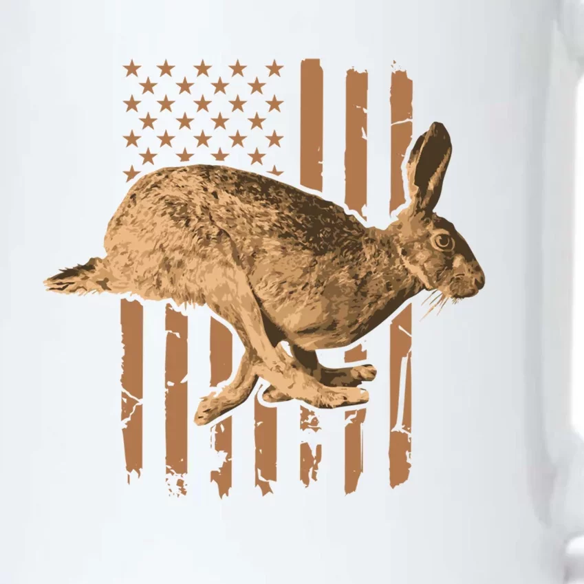 Rabbit Hunting American Flag Camouflage Rabbiting Hunter Great Gift Black Color Changing Mug