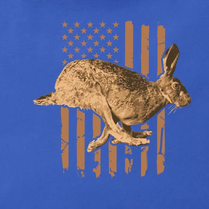 Rabbit Hunting American Flag Camouflage Rabbiting Hunter Great Gift Zip Tote Bag