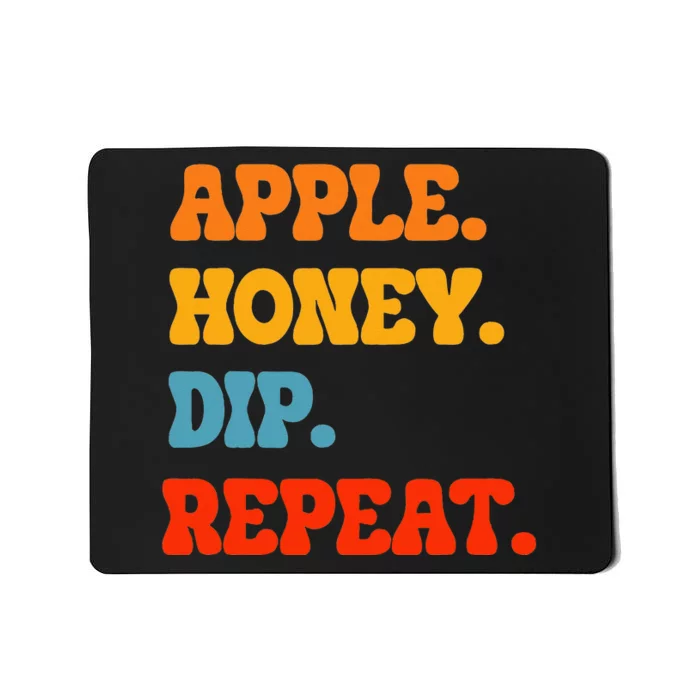 Rosh Hashanah Apple Honey Dip Repeat Jewish New Year Shofar Mousepad