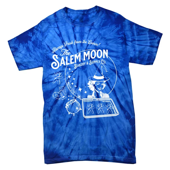 Retro Halloween Ad For Salem Moon Vintage Halloween Witch Gift Tie-Dye T-Shirt