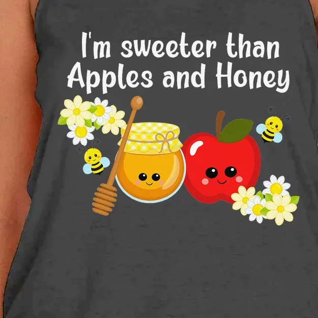 Rosh Hashanah Apples and Honey Shana Tova Jewish New Year Women's Knotted Racerback Tank