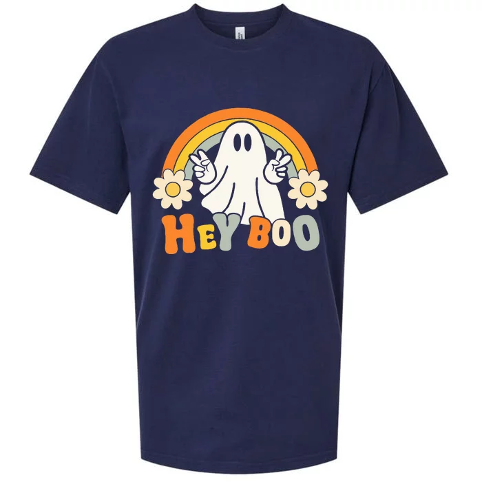 rainbow hey boo cute ghost  halloween customer Sueded Cloud Jersey T-Shirt