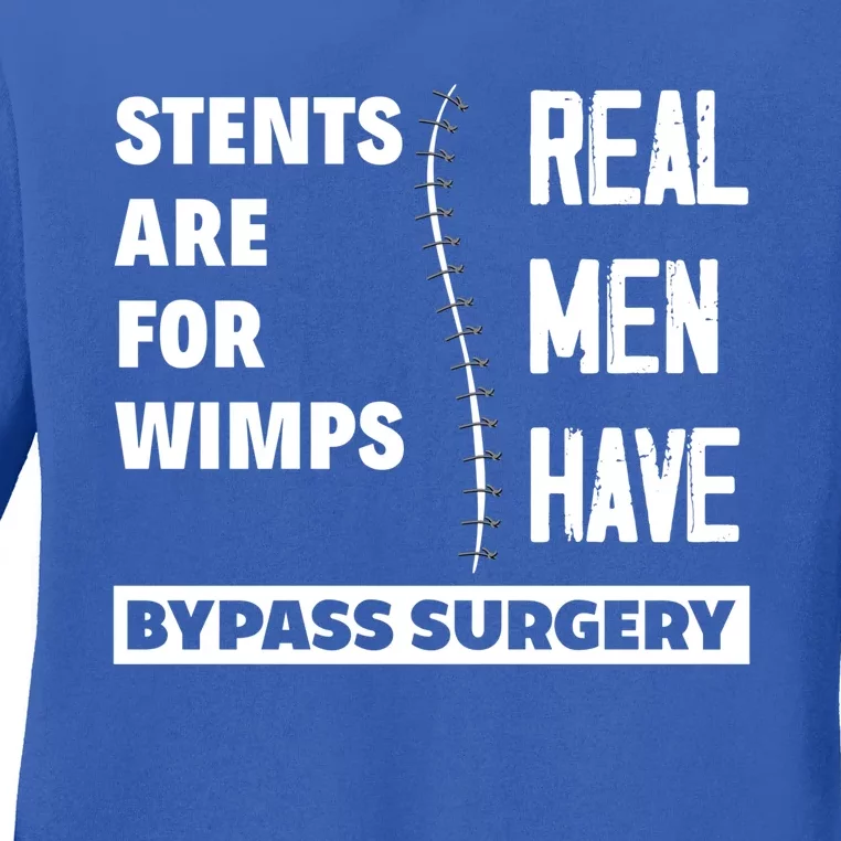 Real Have Bypass Surgery Open Heart Surgery Survivor Gift Ladies Long Sleeve Shirt