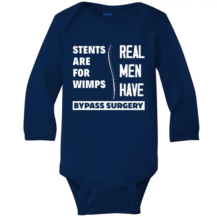 Real Have Bypass Surgery Open Heart Surgery Survivor Gift Baby Long Sleeve Bodysuit