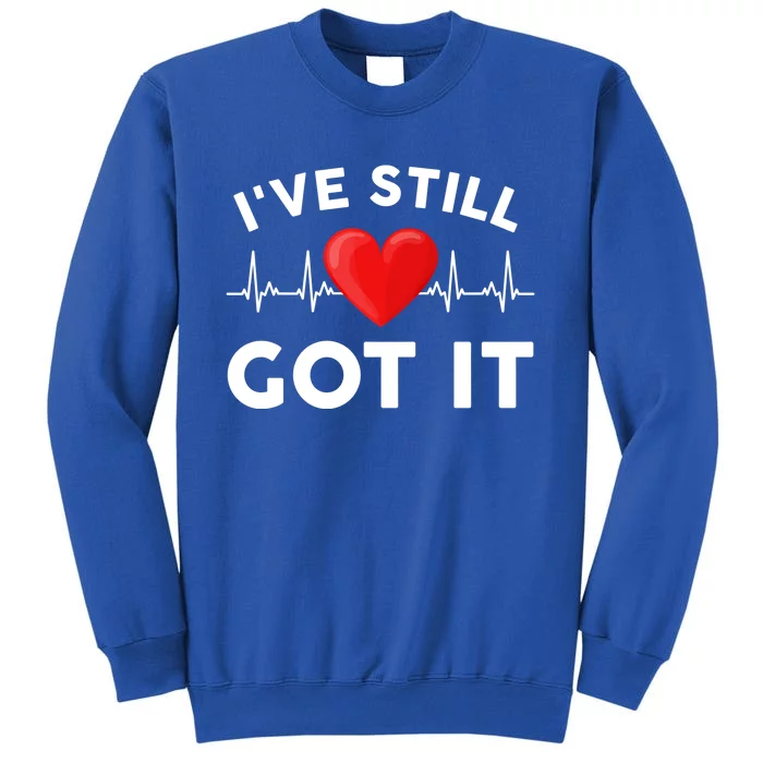 Red Heart Back Open Heart Surgery Warrior Gift Tall Sweatshirt