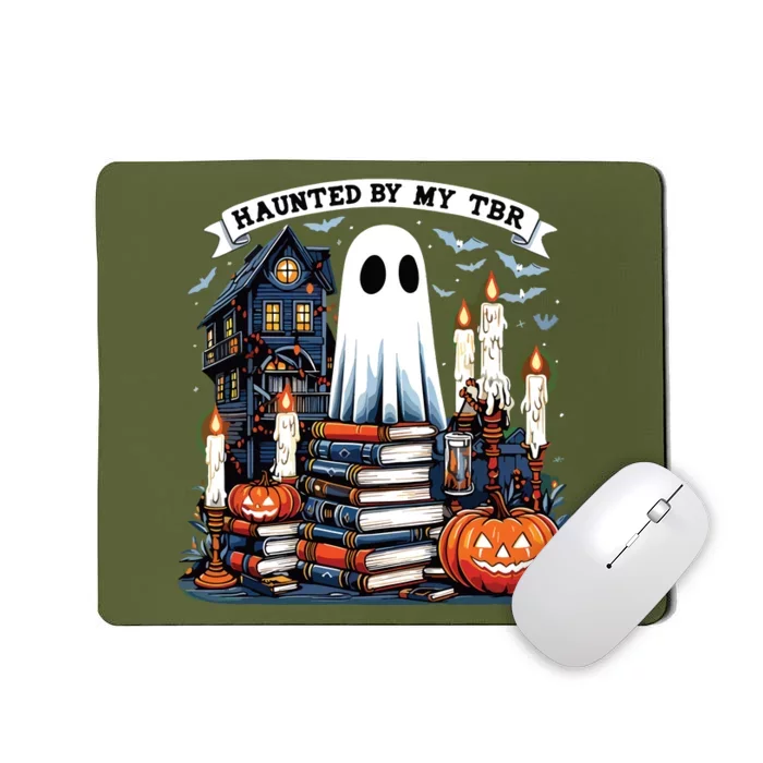 Retro Haunted By My Tbr Halloween Book Readers Book Lovers Mousepad