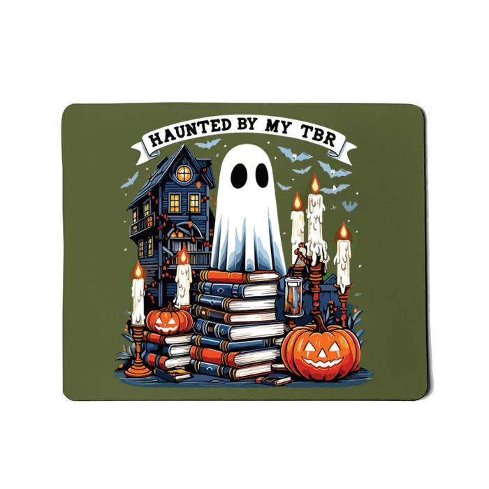 Retro Haunted By My Tbr Halloween Book Readers Book Lovers Mousepad